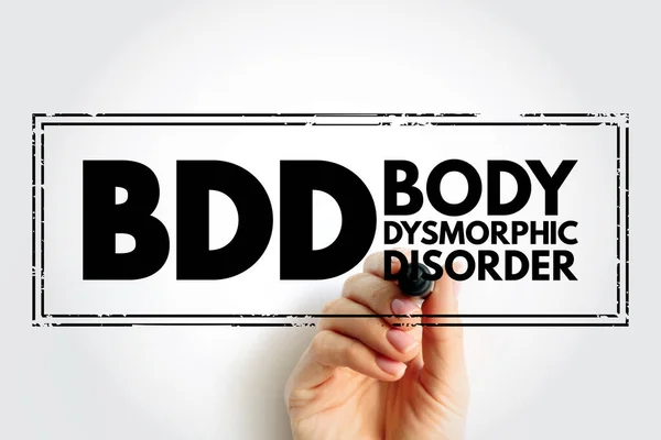 Bdd Body Dysmorphic Disorder Mental Health Disorder Acronym Text Concept — Foto de Stock