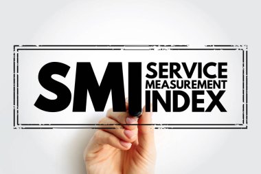 SMI Service Measurement Index - application framework that defines method for the calculation of a relative index, which may be used to compare IT services, acronym text stamp