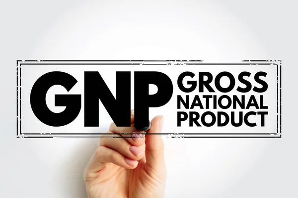 Gnp Gross National Product Total Market Value Final Goods Services — Stok Foto