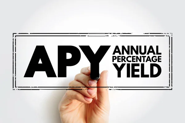 Apy Annual Percentage Yield Normalized Representation Interest Rate Based Compounding — Stock fotografie