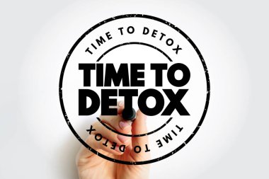 Mesaj damgası ve konsept arkaplanı detoks zamanı