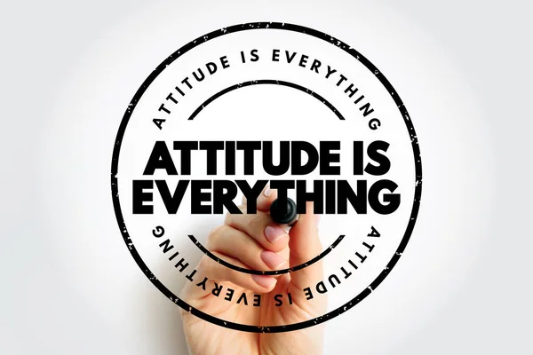 Attitude Everything Text Stamp Concept Background — Stockfoto