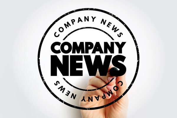 Company News text stamp, concept background