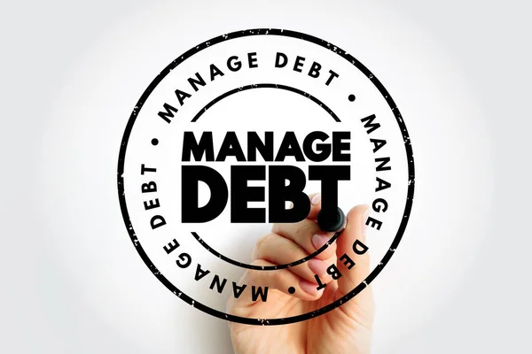 Manage Debt Text Stamp Concept Background — Stock Photo, Image
