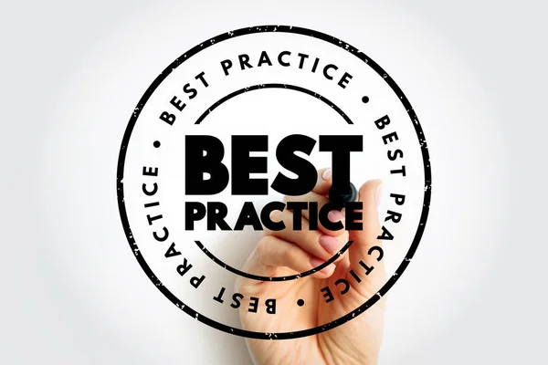 Best Practice Method Technique Has Been Generally Accepted Superior Any — Fotografia de Stock