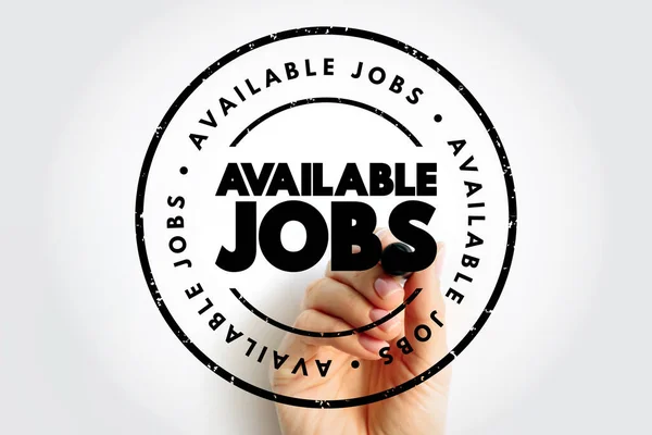 Available Jobs Text Stamp Concept Background — Stok fotoğraf