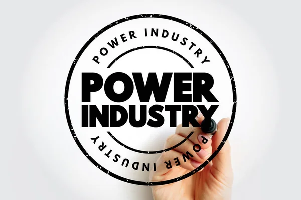 Sello Texto Power Industry Fondo Conceptual —  Fotos de Stock