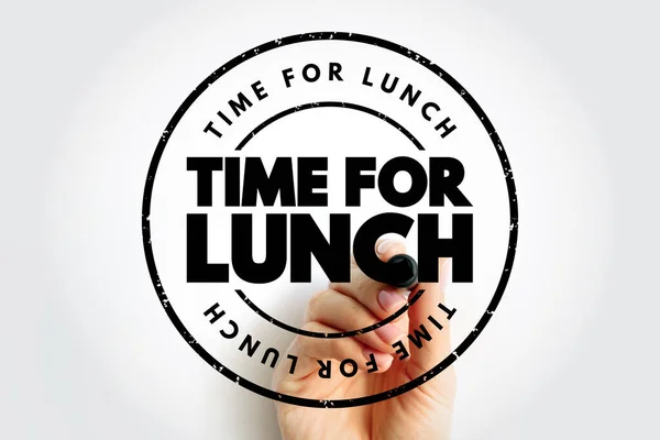 Time Lunch Text Stamp Concept Background — Photo