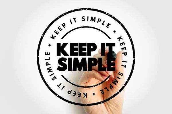 Keep Simple Text Stamp Concept Background — Stock Photo, Image