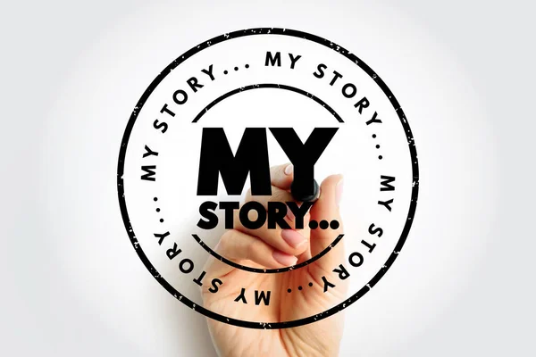 Story Text Stamp Concept Background — Stock fotografie