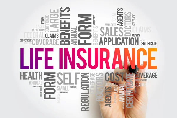 Life Insurance Word Cloud Collage Healthcare Concept Background — Stock Photo, Image