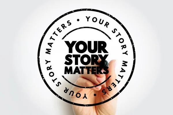Your Story Matters Text Stamp Concept Background — 스톡 사진
