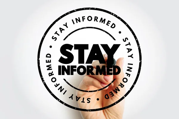 Stay Informed Text Stamp Concept Background — Foto de Stock