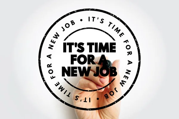Time New Job Text Stamp Concept Background — Stok fotoğraf