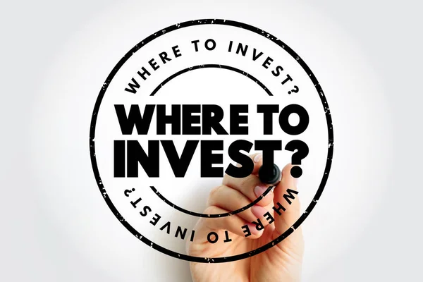 Invest Question Text Stamp Concept Background — Stock fotografie