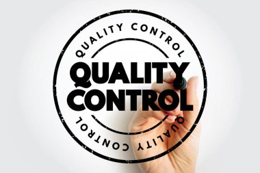 Quality Control text stamp, concept background clipart