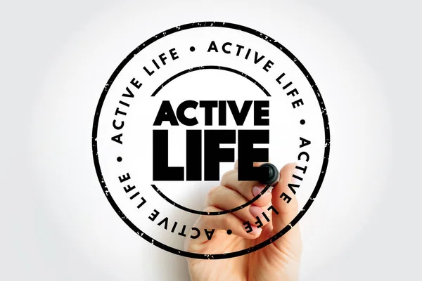 Active Life Text Stamp Concept Background — Stockfoto