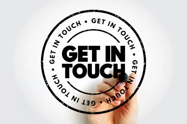 Get Touch Text Stamp Concept Background — Foto de Stock