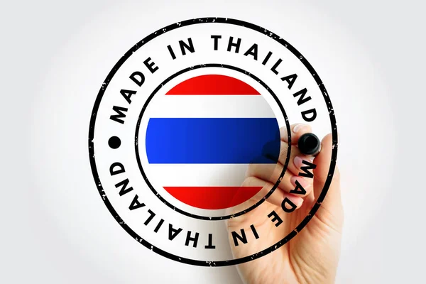 Made Thailand Text Emblem Stamp Concept Background — Photo