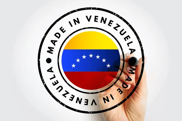 Made Venezuela Text Emblem Stamp Concept Background — Photo