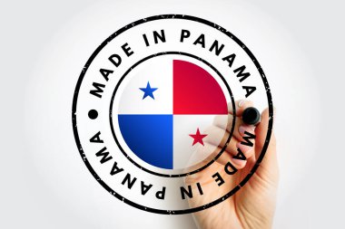 Panama metin amblem damgası, konsept arkaplan