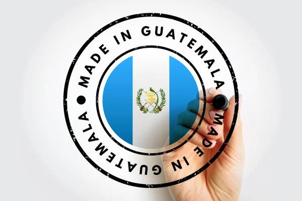 Made Guatemala Text Emblem Stamp Concept Background — Photo