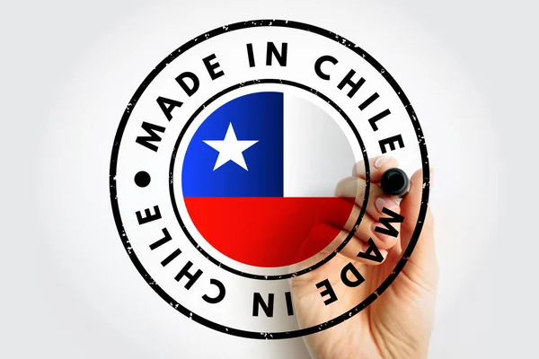 Made Chile Text Emblem Badge Concept Background — Photo