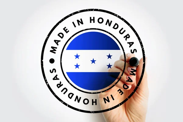 Made Honduras Text Emblem Stamp Concept Background — Foto Stock