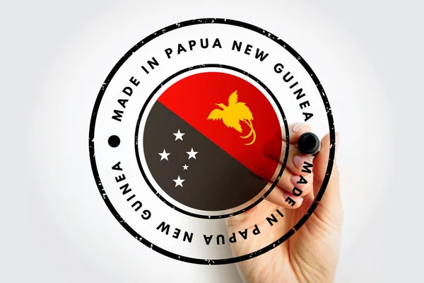 Made Papua New Guinea Text Emblem Badge Concept Background — Stok Foto