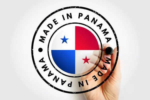 Made Panama Text Emblem Stamp Concept Background — Photo
