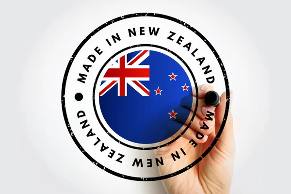 Made New Zealand Text Emblem Stamp Concept Background — Stock Photo, Image