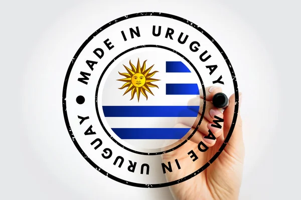 Made Uruguay Text Emblem Stamp Concept Background — Photo
