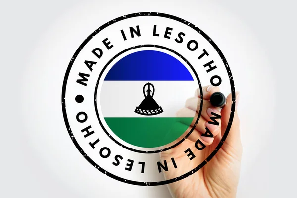 Made Lesotho Text Emblem Stamp Concept Background — Photo