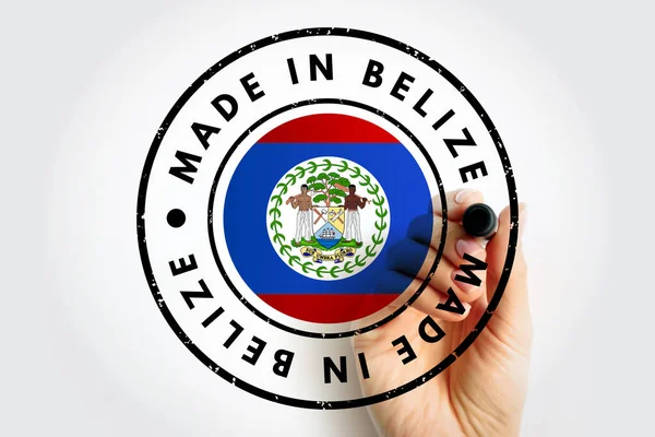 Made Belize Text Emblem Stamp Concept Background — Photo