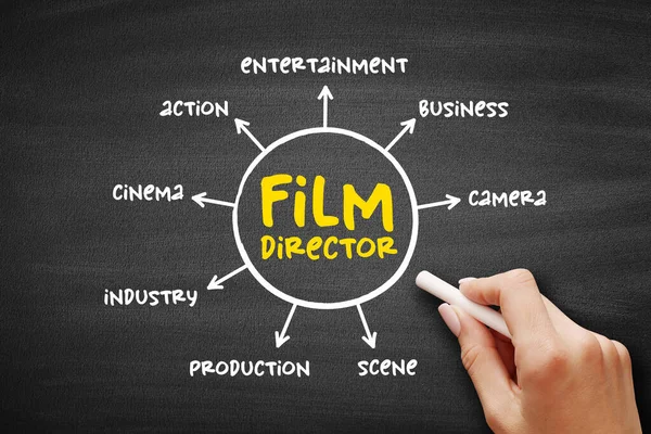 Director Cine Controla Los Aspectos Artísticos Dramáticos Una Película Visualiza — Foto de Stock