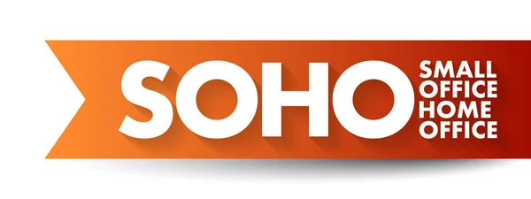 Soho Small Office Home Office Κατηγορία Των Επιχειρήσεων Εξοχικό Σπίτι — Διανυσματικό Αρχείο