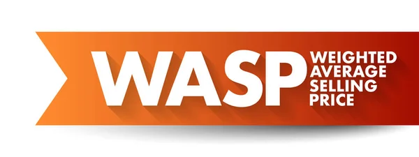 Wasp Acrónimo Ponderado Del Precio Medio Venta Fondo Del Concepto — Archivo Imágenes Vectoriales