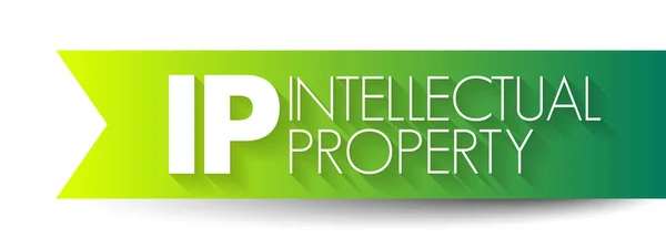 Intellectual Property Categoria Proprietà Che Include Creazioni Intangibili Dell Intelletto — Vettoriale Stock
