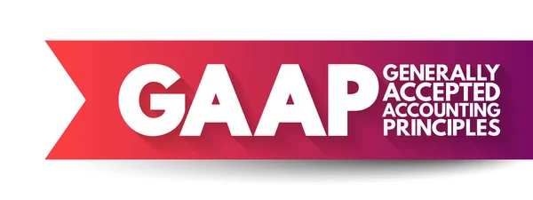 Gaap Generally Accepted Accounting Principles Set Accounting Principles Standards Procedures — Stockvector