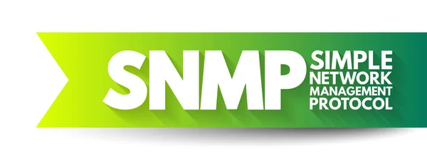 Snmp Simple Network Management Protocol Adalah Protokol Standar Internet Untuk - Stok Vektor