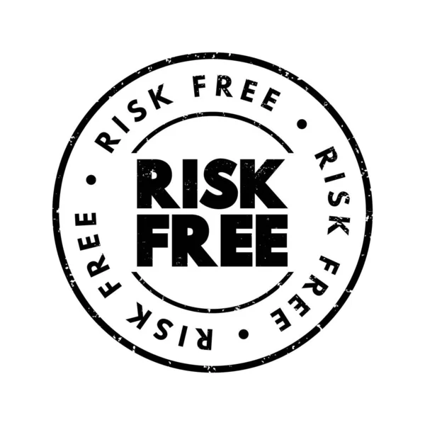 Sello Texto Risk Free Fondo Conceptual — Archivo Imágenes Vectoriales