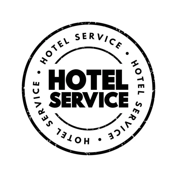 Hotel Service Timbro Testo Concetto Sfondo — Vettoriale Stock