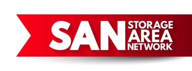 SAN Depolama Ağı - birleşik, blok seviyesinde veri depolama, kısaltma metin kavramı arka planına erişim sağlayan bilgisayar ağı