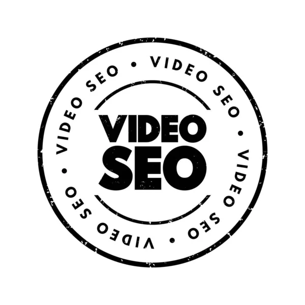 Video Seo Text Razítko Koncept Pozadí — Stockový vektor