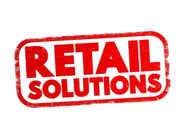 Retail Solutions Text Stamp Concept Background — Stok Vektör