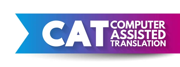 Cat Computer Assisted Translation Est Utilisation Logiciel Pour Aider Traducteur — Image vectorielle