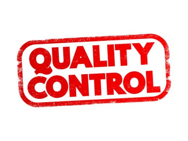 Quality Control text stamp, concept background