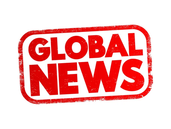 Global News Text Stamp Concept Background — Image vectorielle