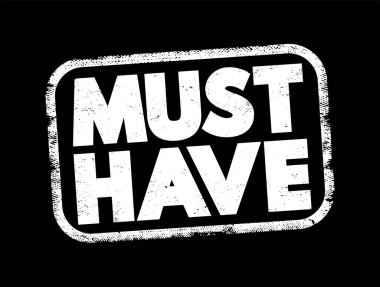 Must Have text stamp, concept background