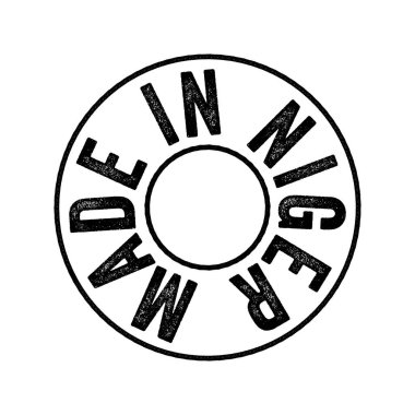 Made in Niger text emblem stamp, concept background